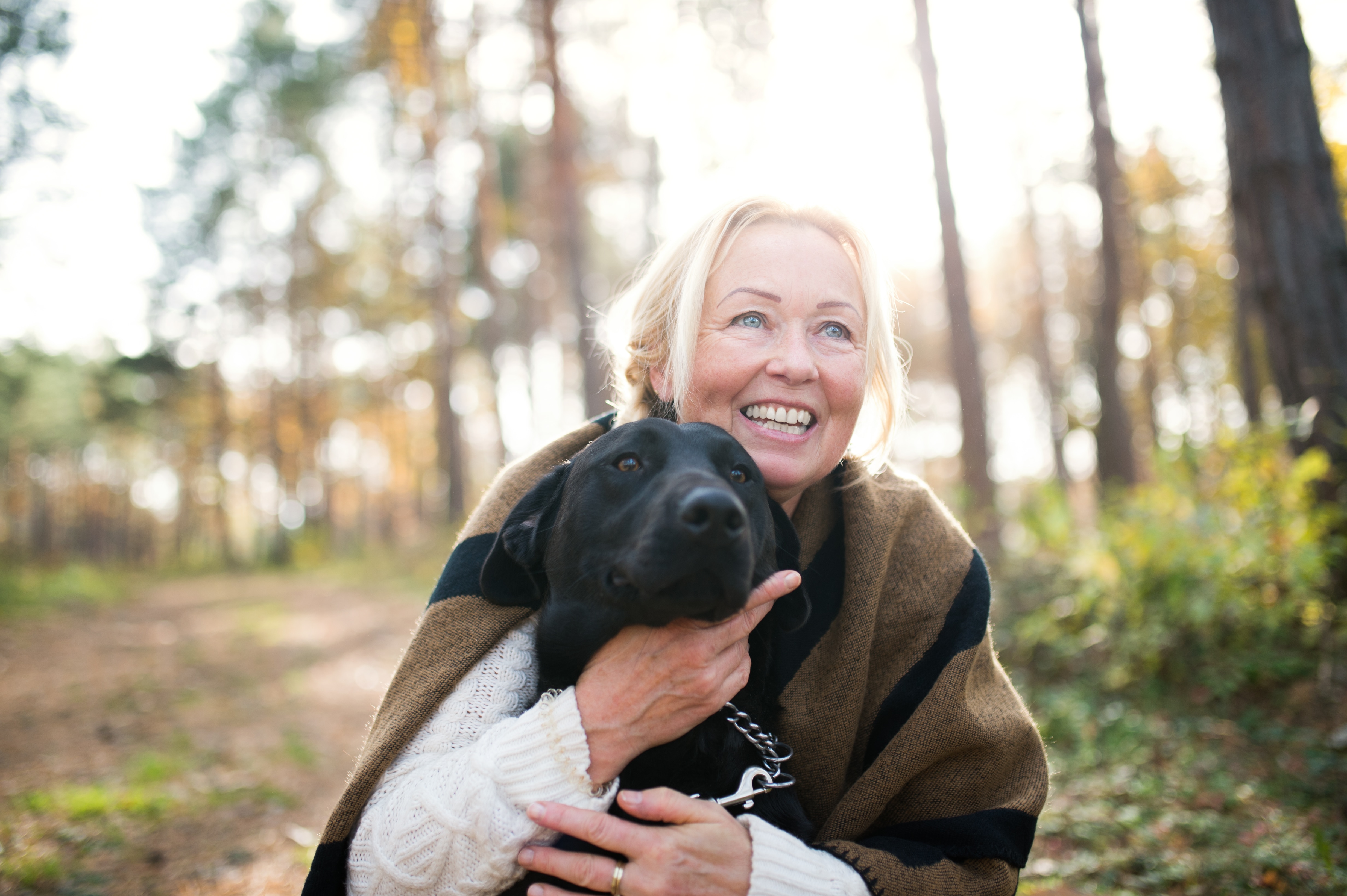 woman with dog
